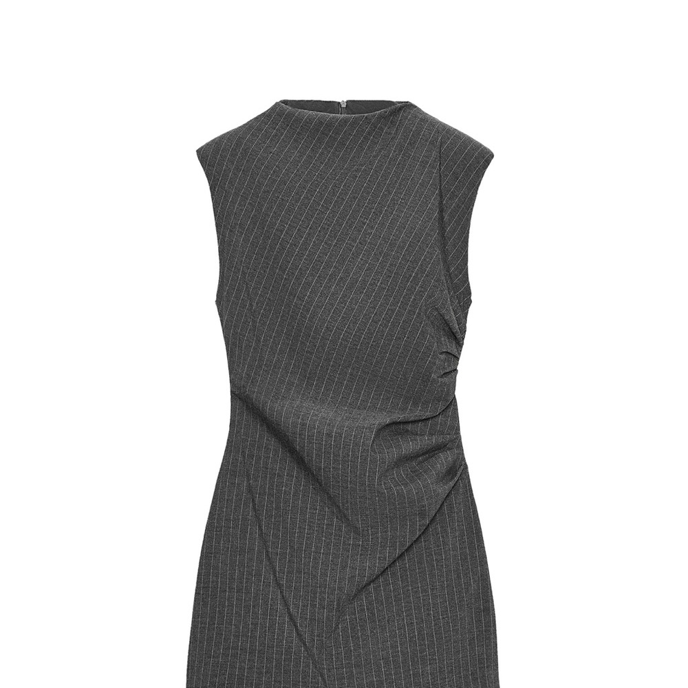 Zara Gray Pinstripe Dress